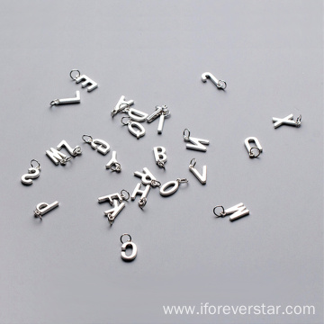 Sterling Silver Pendant Setting Letters A-Z Alphabet Pendant